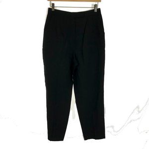 NWT Womens Size 6 Saraco Pairs Black Wool Blend Subtle Pinstripe Trouser Pants
